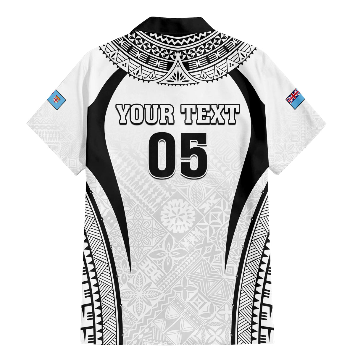 Custom Fiji Rugby Family Matching Mermaid Dress and Hawaiian Shirt Fijian Warrior White