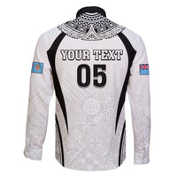 Custom Fiji Rugby Family Matching Mermaid Dress and Hawaiian Shirt Fijian Warrior White