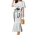 Custom Fiji Rugby Family Matching Mermaid Dress and Hawaiian Shirt Fijian Warrior White