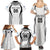 Custom Fiji Rugby Family Matching Summer Maxi Dress and Hawaiian Shirt Fijian Warrior White