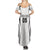 Custom Fiji Rugby Family Matching Summer Maxi Dress and Hawaiian Shirt Fijian Warrior White