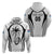 Custom Fiji Rugby Hoodie Fijian Warrior White