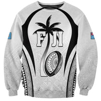 Custom Fiji Rugby Sweatshirt Fijian Warrior White