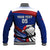 Custom Samoa Rugby Baseball Jacket Manuma Ptilinopus Perousii