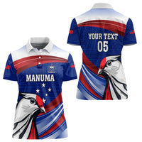 Custom Samoa Rugby Women Polo Shirt Manuma Ptilinopus Perousii