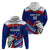 Custom Samoa Rugby Zip Hoodie Manuma Ptilinopus Perousii