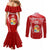 Custom Tonga Rugby Couples Matching Mermaid Dress and Long Sleeve Button Shirt Kupesi Ngatu Pattern