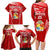 Custom Tonga Rugby Family Matching Long Sleeve Bodycon Dress and Hawaiian Shirt Kupesi Ngatu Pattern