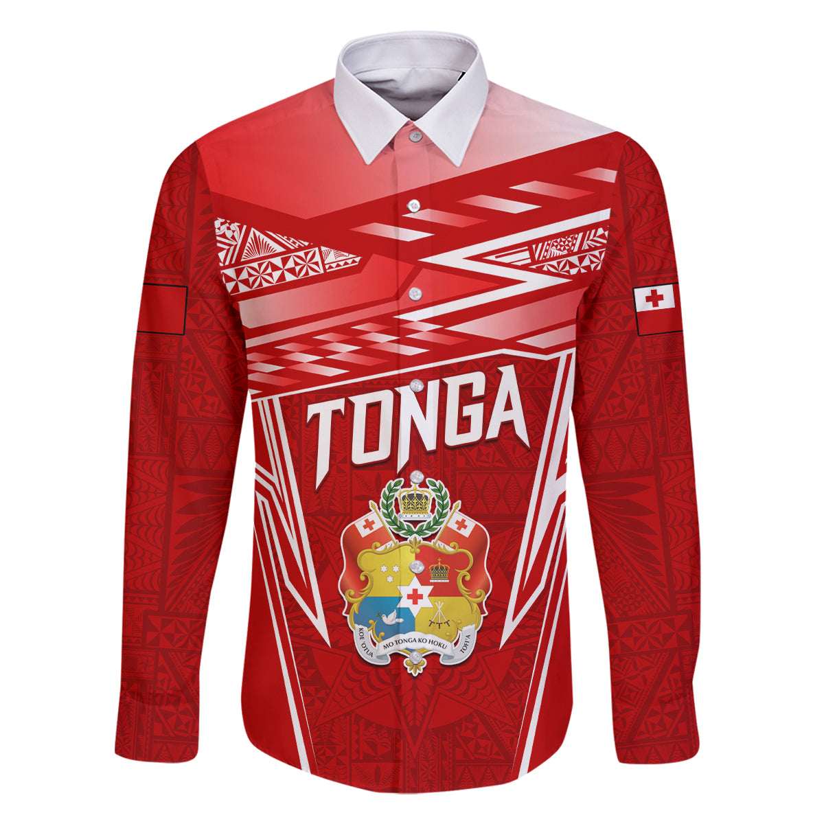 Custom Tonga Rugby Family Matching Off The Shoulder Long Sleeve Dress and Hawaiian Shirt Kupesi Ngatu Pattern
