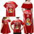 Custom Tonga Rugby Family Matching Off Shoulder Maxi Dress and Hawaiian Shirt Kupesi Ngatu Pattern