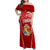 Custom Tonga Rugby Family Matching Off Shoulder Maxi Dress and Hawaiian Shirt Kupesi Ngatu Pattern