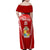 Custom Tonga Rugby Family Matching Off Shoulder Maxi Dress and Hawaiian Shirt Kupesi Ngatu Pattern