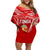 Custom Tonga Rugby Family Matching Off Shoulder Short Dress and Hawaiian Shirt Kupesi Ngatu Pattern