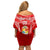 Custom Tonga Rugby Family Matching Off Shoulder Short Dress and Hawaiian Shirt Kupesi Ngatu Pattern