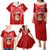 Custom Tonga Rugby Family Matching Puletasi and Hawaiian Shirt Kupesi Ngatu Pattern