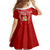 Custom Tonga Rugby Kid Short Sleeve Dress Kupesi Ngatu Pattern