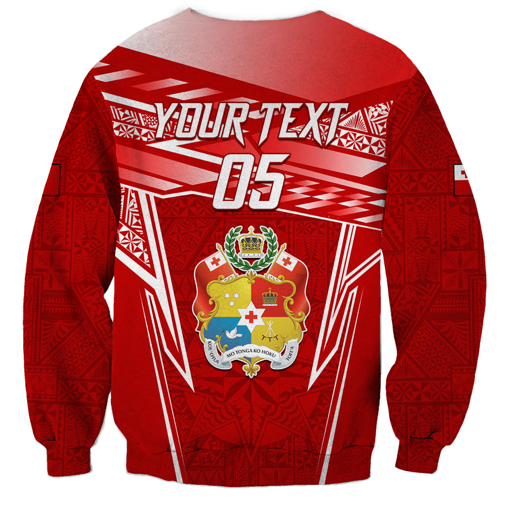 Custom Tonga Rugby Sweatshirt Kupesi Ngatu Pattern