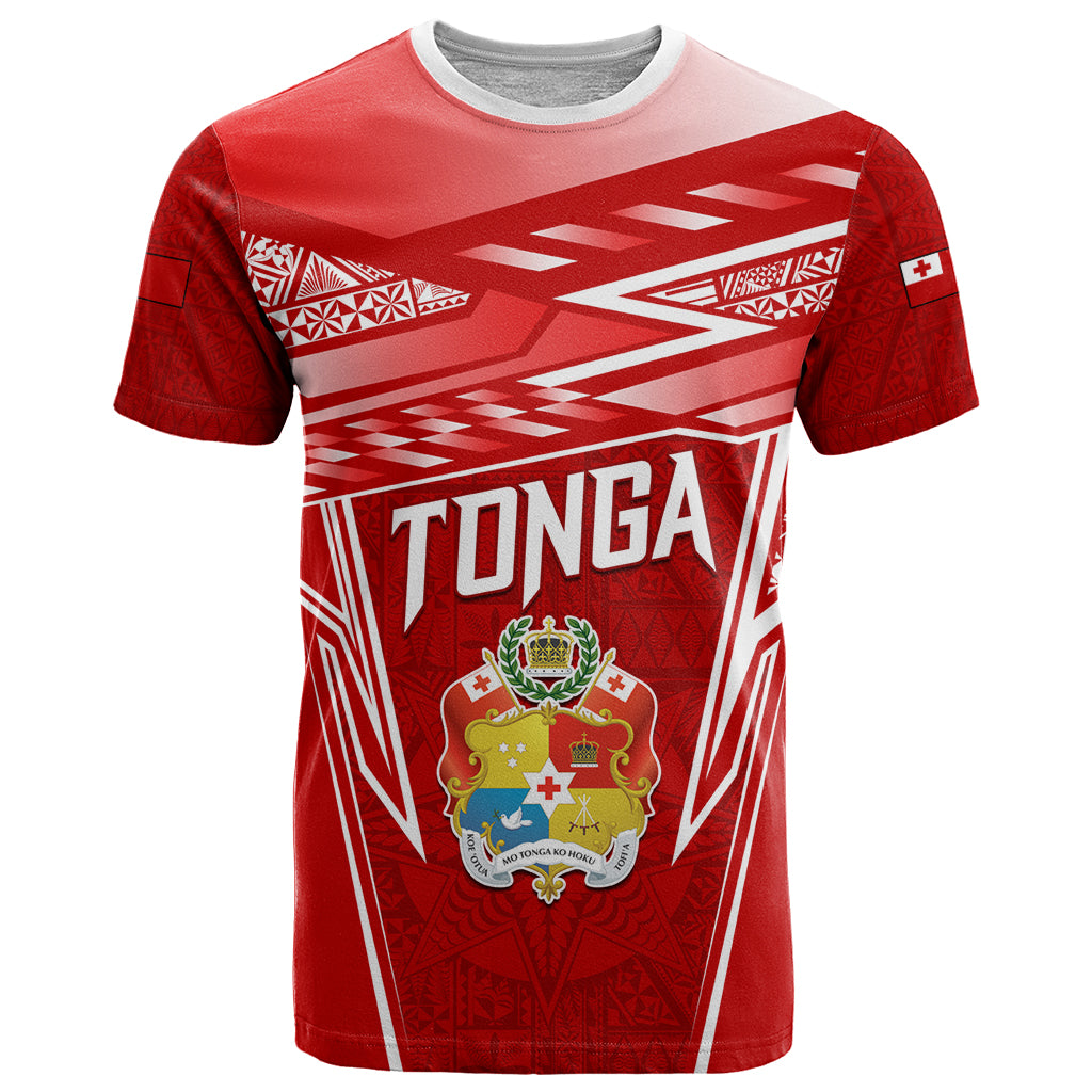 Custom Tonga Rugby T Shirt Kupesi Ngatu Pattern