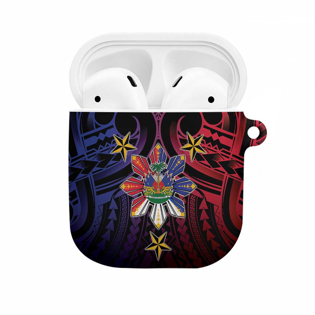 Haiti Philippines AirPods Case Haitian Coat Of Arms With Filipino Sun