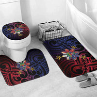 Haiti Philippines Bathroom Set Haitian Coat Of Arms With Filipino Sun LT05 Mat Set Only (3 pcs) One Size Black - Polynesian Pride