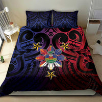 Haiti Philippines Bedding Set Haitian Coat Of Arms With Filipino Sun LT05 - Polynesian Pride