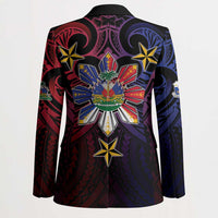 Haiti Philippines Blazer Haitian Coat Of Arms With Filipino Sun LT05 - Polynesian Pride