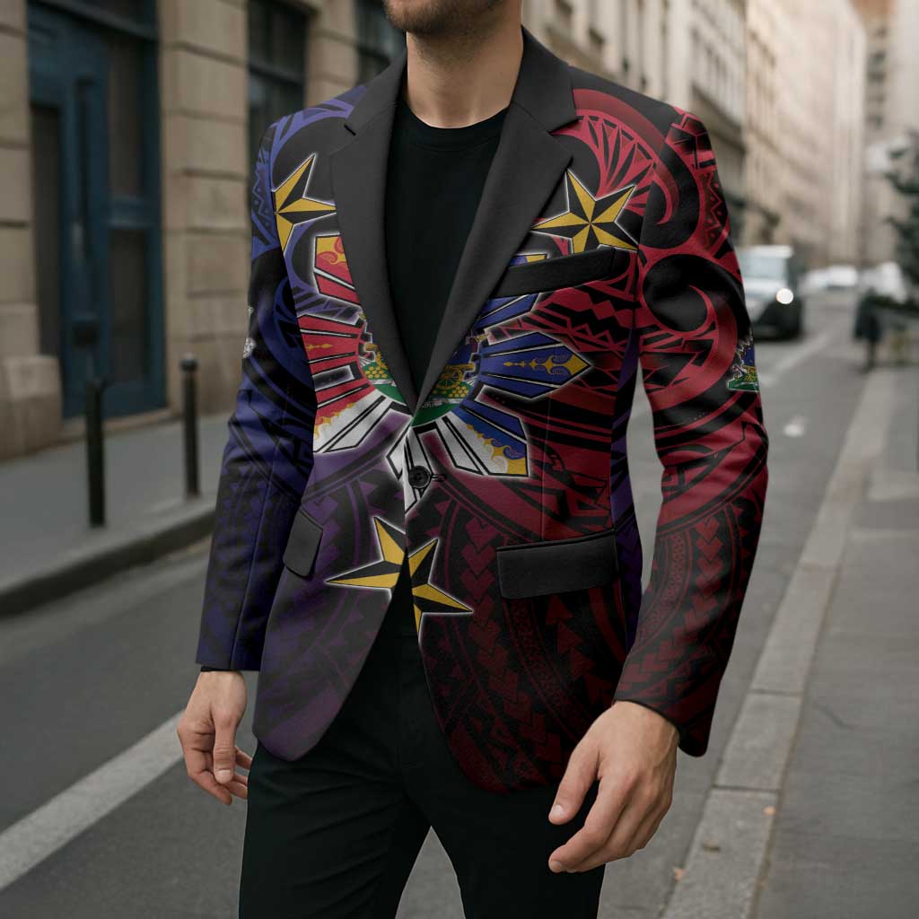 Haiti Philippines Blazer Haitian Coat Of Arms With Filipino Sun LT05 - Polynesian Pride