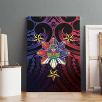 Haiti Philippines Canvas Wall Art Haitian Coat Of Arms With Filipino Sun LT05 - Polynesian Pride