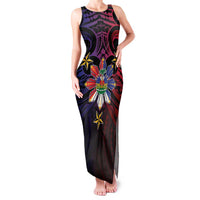 Haiti Philippines Family Matching Tank Maxi Dress and Hawaiian Shirt Haitian Coat Of Arms With Filipino Sun