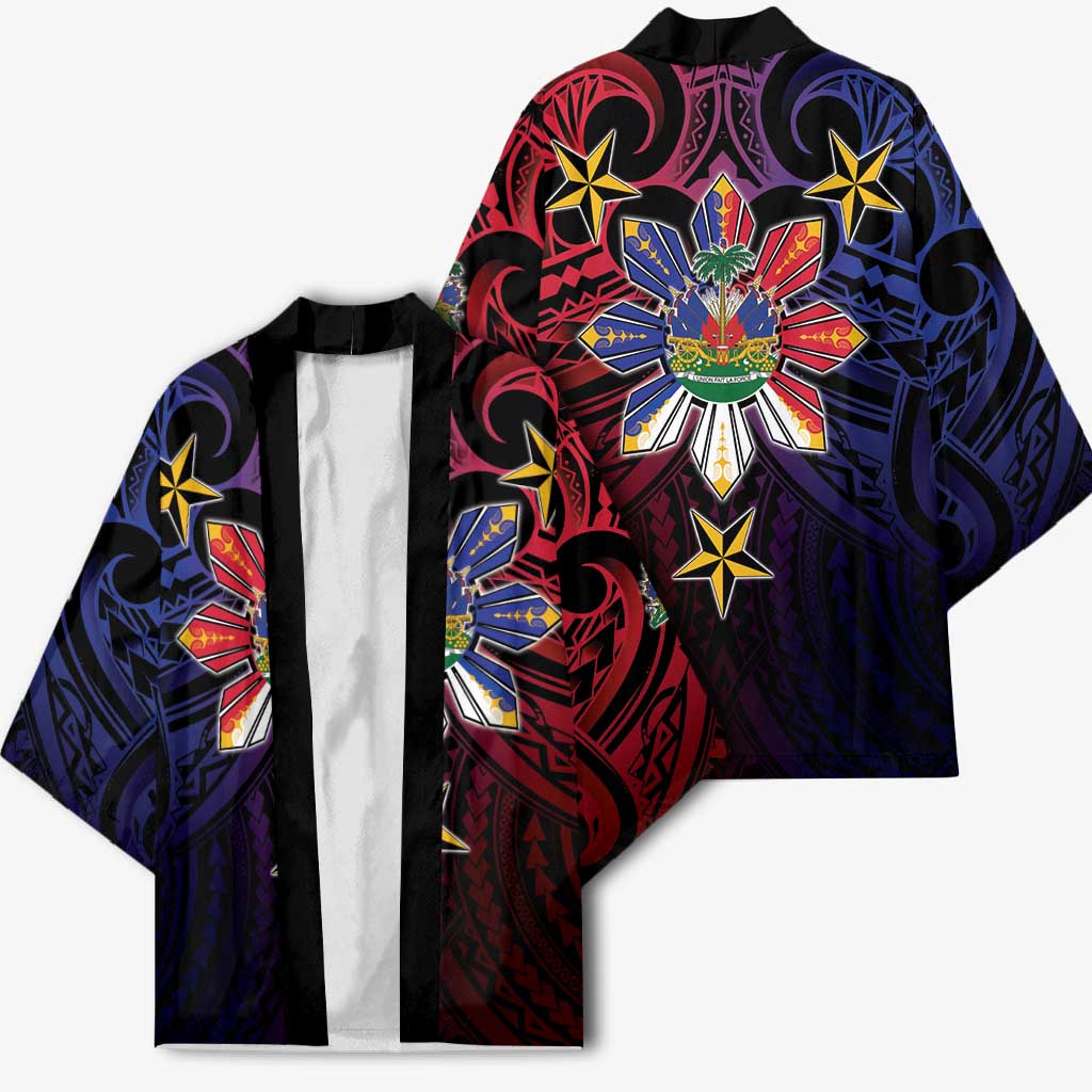 Haiti Philippines Kimono Haitian Coat Of Arms With Filipino Sun