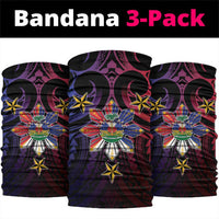 Haiti Philippines Neck Gaiter Haitian Coat Of Arms With Filipino Sun LT05 package One Size: 25*50cm Black - Polynesian Pride