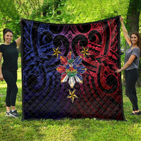 Haiti Philippines Quilt Haitian Coat Of Arms With Filipino Sun LT05 - Polynesian Pride