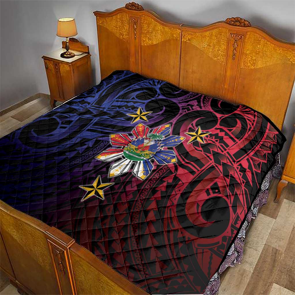 Haiti Philippines Quilt Haitian Coat Of Arms With Filipino Sun LT05 - Polynesian Pride