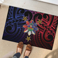 Haiti Philippines Rubber Doormat Haitian Coat Of Arms With Filipino Sun LT05 - Polynesian Pride