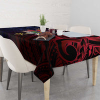 Haiti Philippines Tablecloth Haitian Coat Of Arms With Filipino Sun LT05 - Polynesian Pride