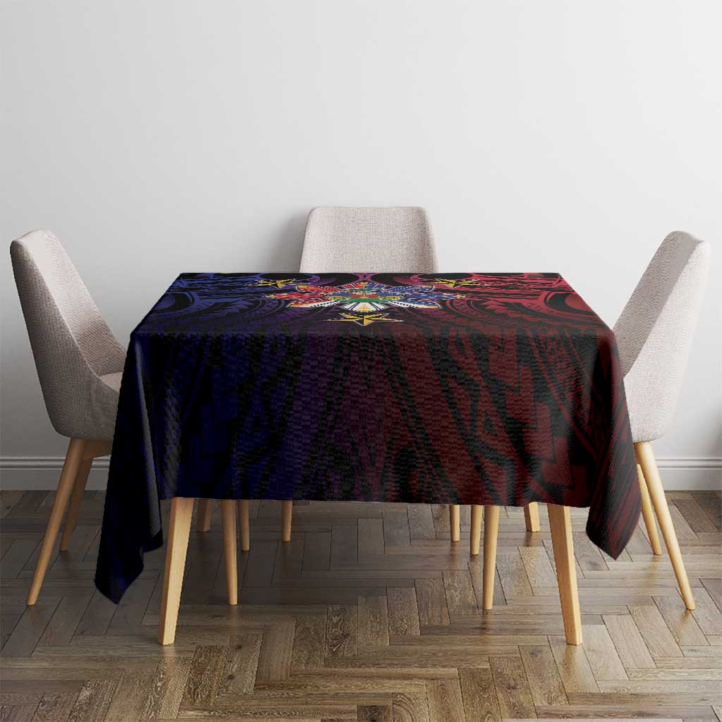 Haiti Philippines Tablecloth Haitian Coat Of Arms With Filipino Sun LT05 - Polynesian Pride