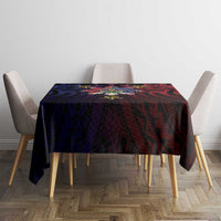 Haiti Philippines Tablecloth Haitian Coat Of Arms With Filipino Sun LT05 - Polynesian Pride
