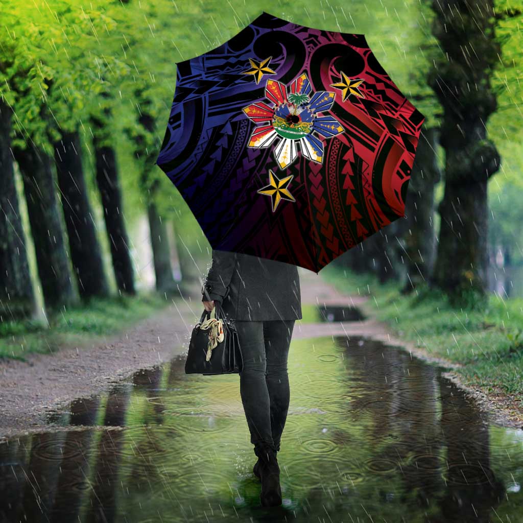 Haiti Philippines Umbrella Haitian Coat Of Arms With Filipino Sun LT05 - Polynesian Pride