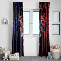 Haiti Philippines Window Curtain Haitian Coat Of Arms With Filipino Sun