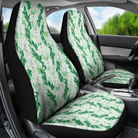 Hawaii Ti Leaf Maile Tuberose Lei Car Seat Cover With Hanalei Leaf Green LT05 - Polynesian Pride