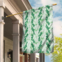 Hawaii Ti Leaf Maile Tuberose Lei Garden Flag With Hanalei Leaf Green LT05 House Flag Green - Polynesian Pride