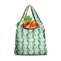 Hawaii Ti Leaf Maile Tuberose Lei Grocery Bag With Hanalei Leaf Green LT05 1-pack One Size Green - Polynesian Pride