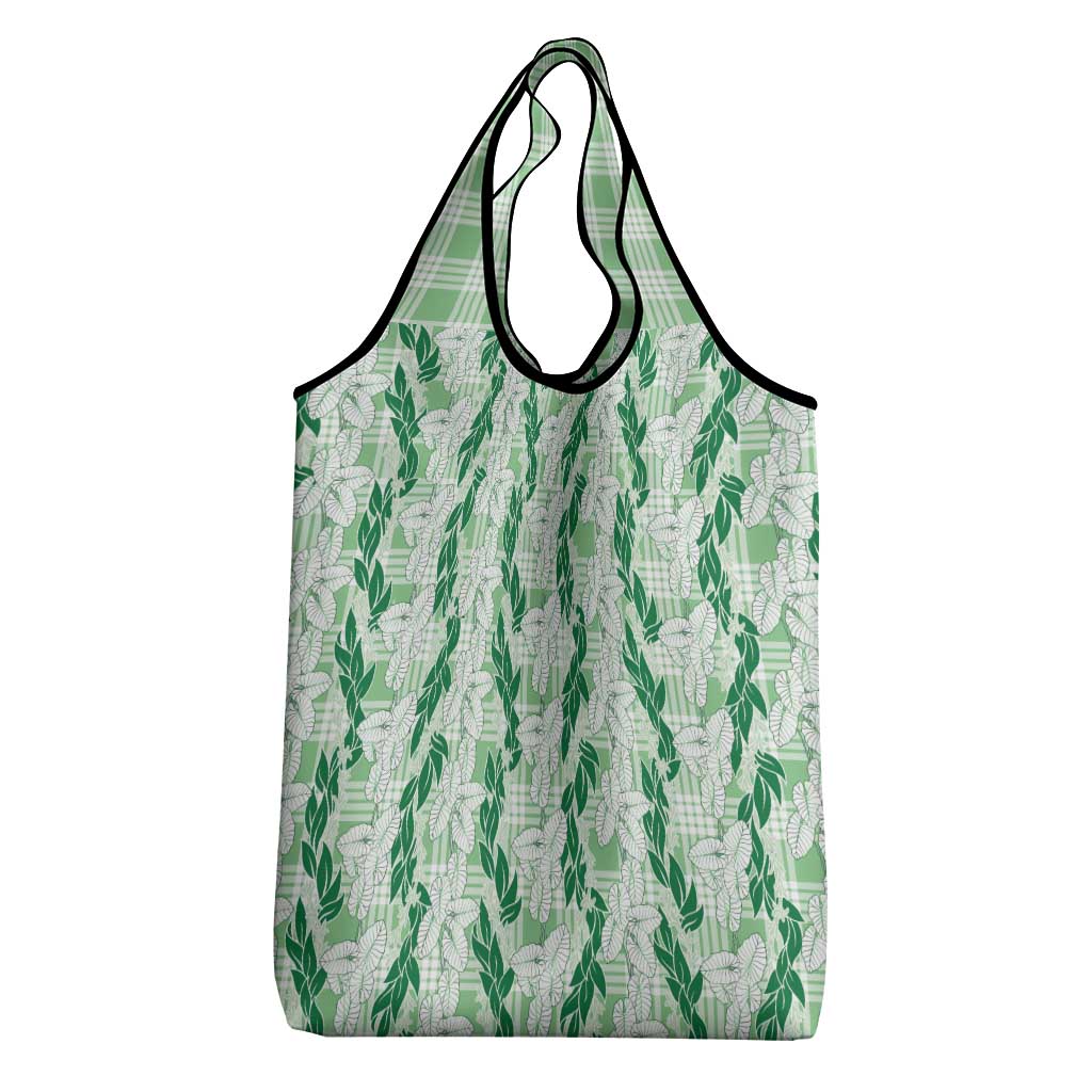 Hawaii Ti Leaf Maile Tuberose Lei Grocery Bag With Hanalei Leaf Green LT05 - Polynesian Pride