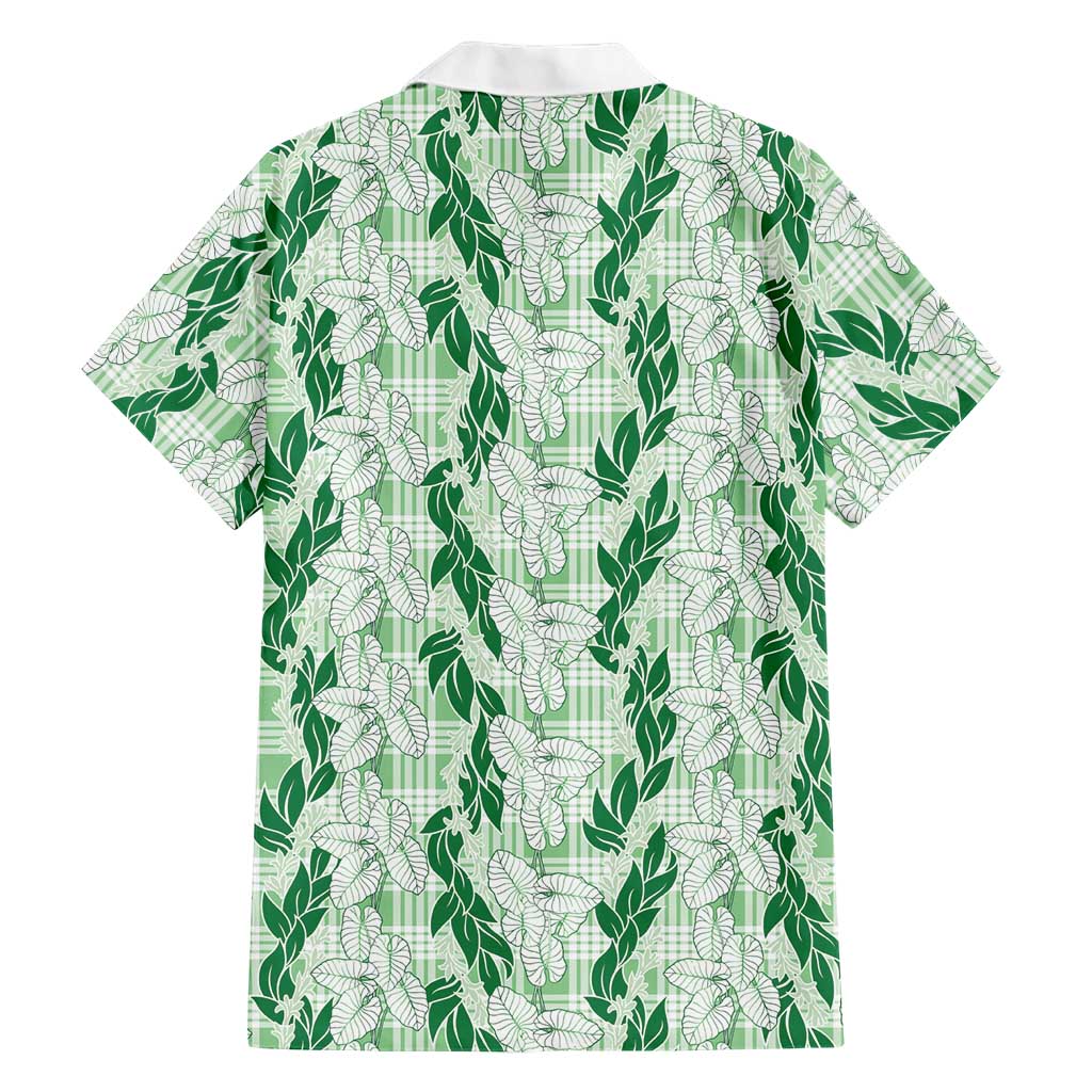 Hawaii Ti Leaf Maile Tuberose Lei Hawaiian Shirt With Hanalei Leaf Green LT05 - Polynesian Pride