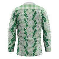 Hawaii Ti Leaf Maile Tuberose Lei Hockey Jersey With Hanalei Leaf Green LT05 - Polynesian Pride
