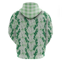 Hawaii Ti Leaf Maile Tuberose Lei Hoodie With Hanalei Leaf Green LT05 - Polynesian Pride