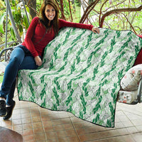 Hawaii Ti Leaf Maile Tuberose Lei Quilt With Hanalei Leaf Green