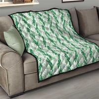 Hawaii Ti Leaf Maile Tuberose Lei Quilt With Hanalei Leaf Green