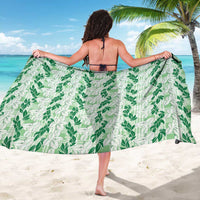 Hawaii Ti Leaf Maile Tuberose Lei Sarong With Hanalei Leaf Green LT05 - Polynesian Pride