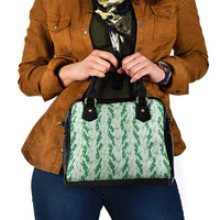 Hawaii Ti Leaf Maile Tuberose Lei Shoulder Handbag With Hanalei Leaf Green LT05 - Polynesian Pride